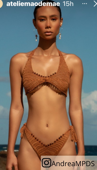 bikini marron crochet