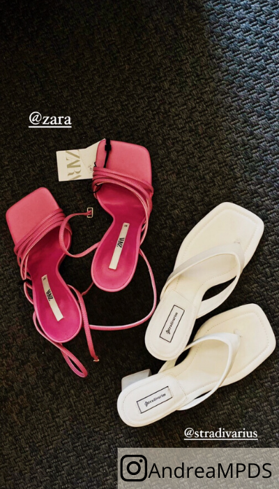 sandalia rosa blanca zara